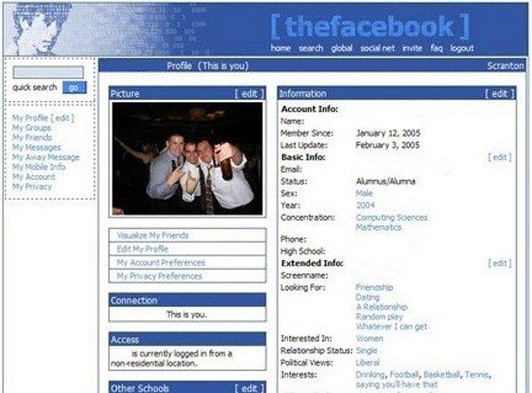 3. Facebook 12 yıldan fazla süredir hayatımızda.😱