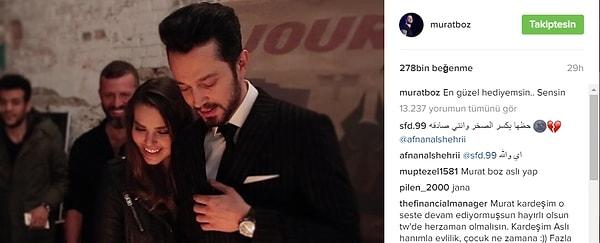 Sürekli paylaşımlar, aşkını dile gitmekten çekinmeden paylaştığı cümleleri... Kısa sürede Murat Boz'un Instagram'ı tam bir "ideal erkek hesabı" haline geldi.