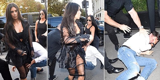 Gigi Hadid'i Kucaklayan Tacizci Bu Defa da Kim Kardashian'ı Poposundan Öpmeye Kalkıştı!