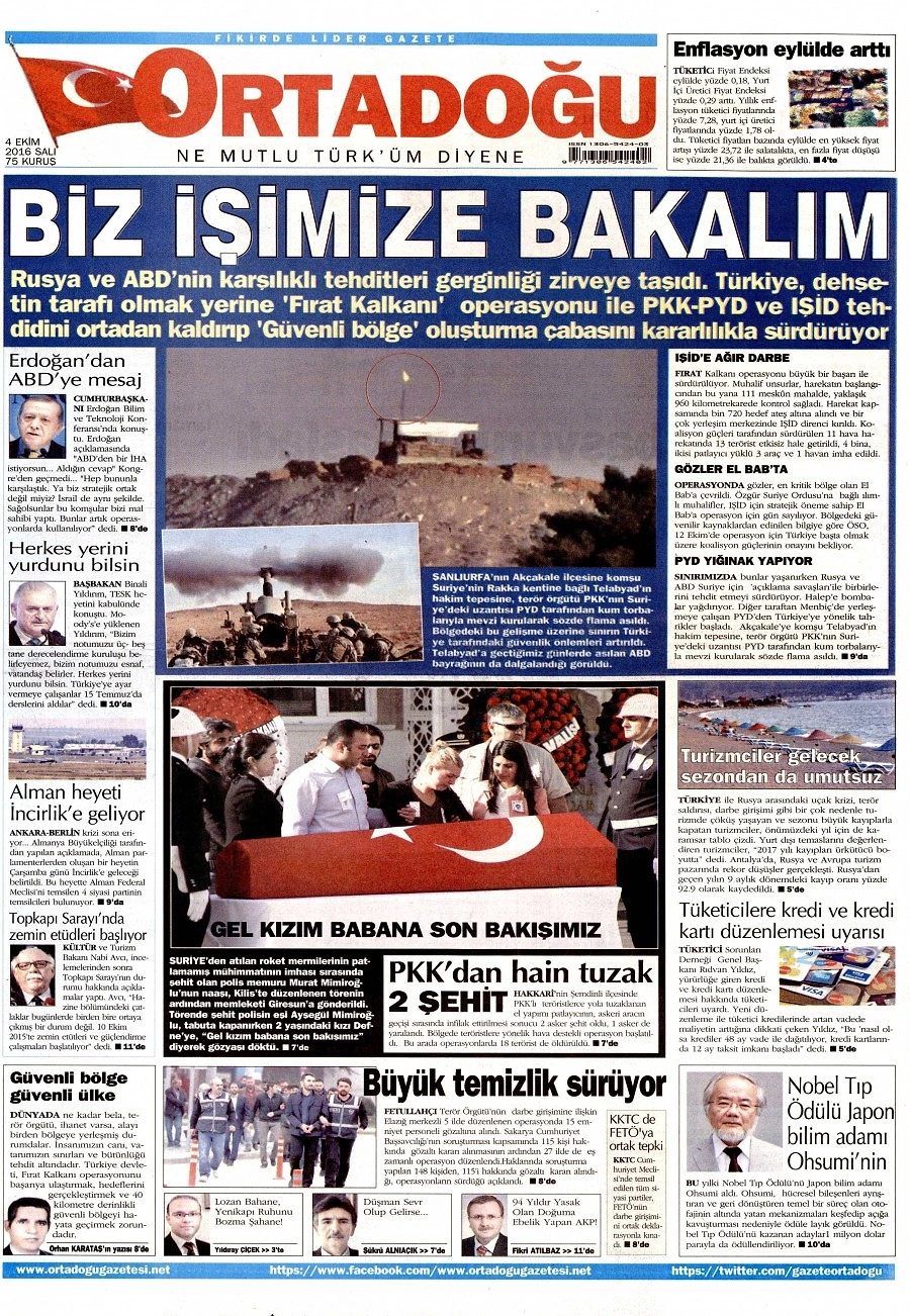 Gazetelerde Bugün | 4 Ekim Salı