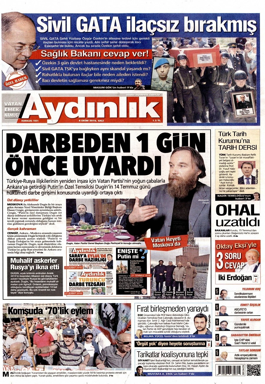 Gazetelerde Bugün | 4 Ekim Salı