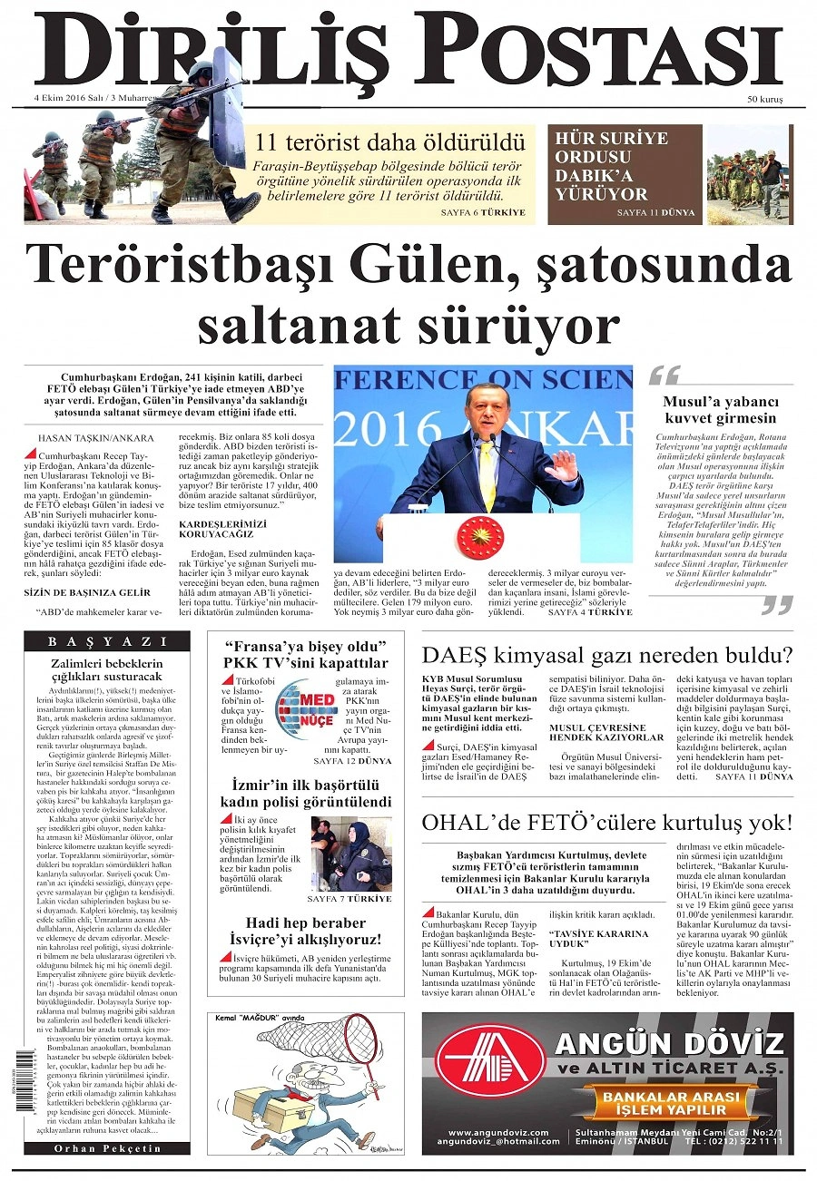 Gazetelerde Bugün | 4 Ekim Salı