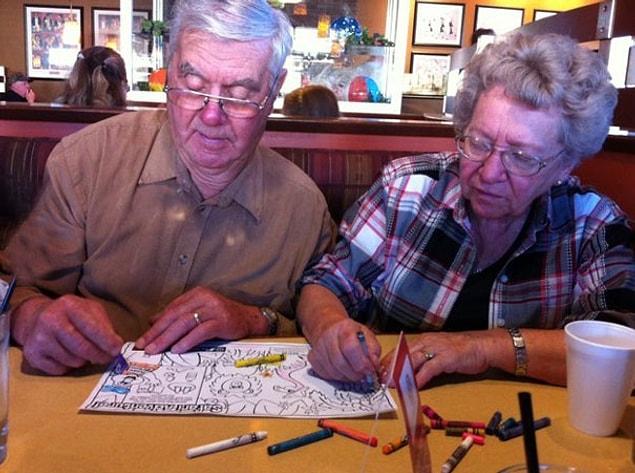 2. Coloring books while you wait for the food to arrive