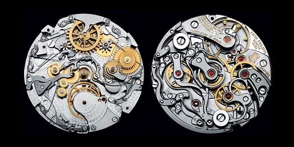 2. Dünyanın en pahalı saatlerinden biri olarak bilinen Patek Plippe saatlerinin iç mekanizması