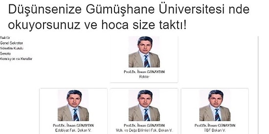 Gümüşhane Üniversitesi'nin Tek Kişilik Dev Eğitim Kadrosuna Bir Çift Lafı Olan 18 Kişi