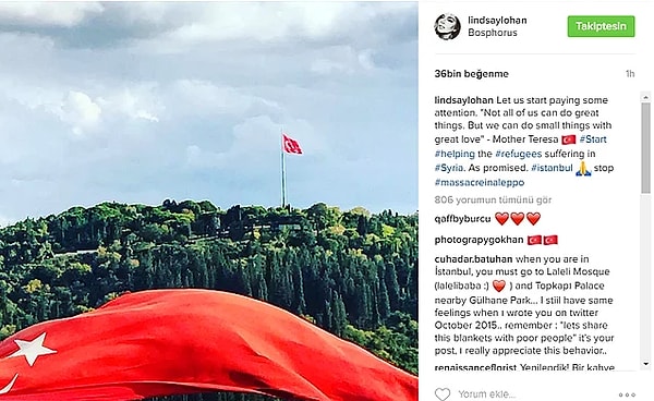 Все началось с того, что Линдси объявила в Сети о своем намерении ехать в Турцию в рамках кампании по оказанию помощи сирийским беженцам.