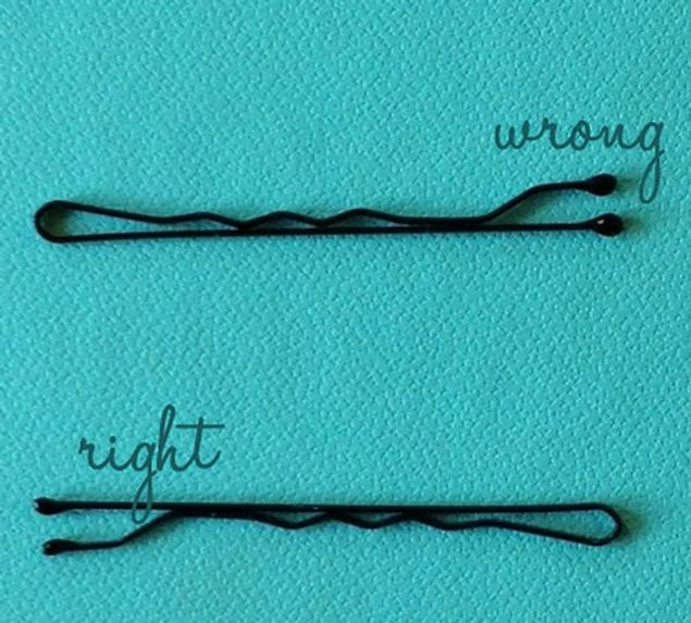 23. We put bobby pins in the wrong way.