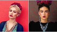 Rengarenk Kıyafetleri ve Göz Alıcı Makyajlarıyla Frida Kahlo'ya Benzeyen 23 Güzel Kadın