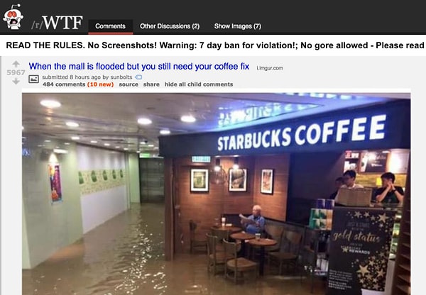 10. А в четверг Дядя-Старбакс попал на первую страничку сайта Reddit!