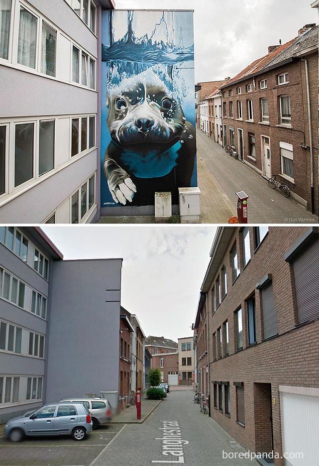 11. Diving Dog Mural, Mechelen, Belgium