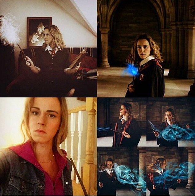 Megan, geçen yıl Cadılar Bayramı için Hermione gibi giyindiğinde fark etmiş ne kadar benzediğini.