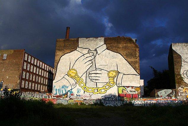 50. Terk Edilmiş Fabrikaya Yapılmış Blu Mural, Kreuzberg, Berlin