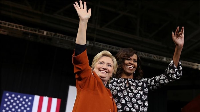 Michelle Obama ve Hillary Clinton'dan Bir İlk