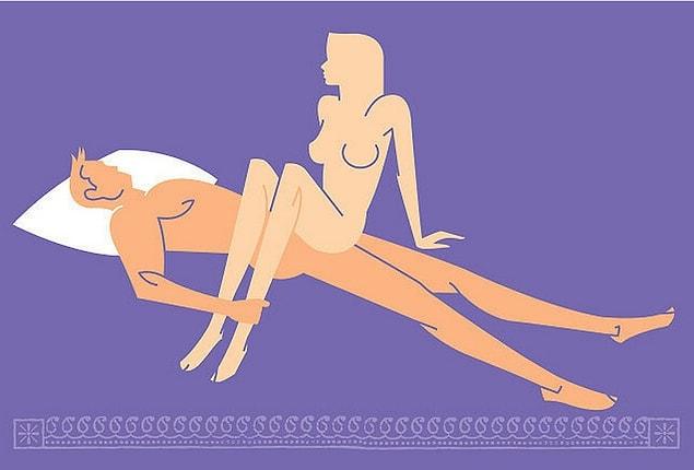 4. What do you call the sex position where the woman is sitting on top of the man sideways while the man is lying on his back?
