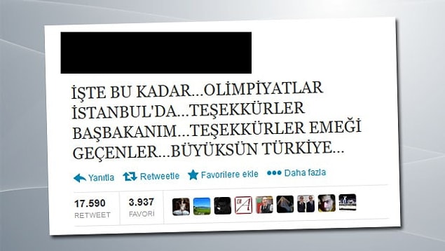10. Geldik son soruya. 2020 Olimpiyatları'nın Türkiye'ye verildiğini sanarak bu tweeti atan ünlü siyasetçimiz kimdir?