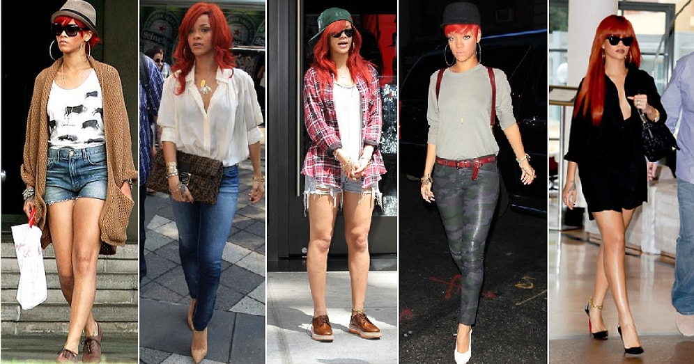 Какой из этих "нарядов" не принадлежит Рианне?