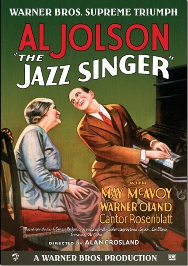 14. The first feature film originally presented as a talkie was The Jazz Singer, released in October 1927.