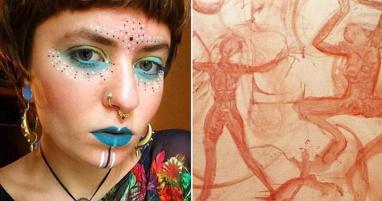 Девушка из Великобритании пишет картины менструальной кровью