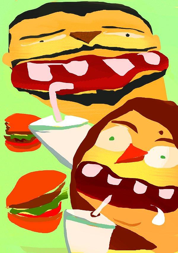 Seninle hamburger yemeye bayılıyorum çünkü sonrasında aldığım kilolara ortak olabilen tek kişisin! 🍔