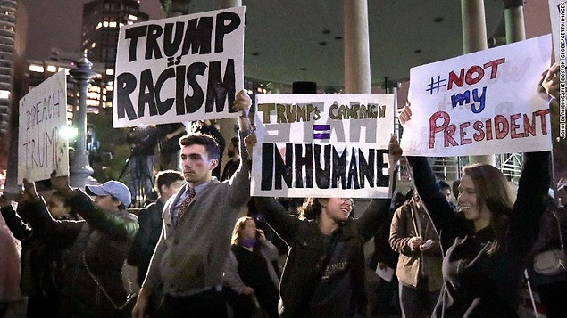 22 Fotoğraf ile Amerika'da Trump Protestoları: 'Benim Başkanım Değil'