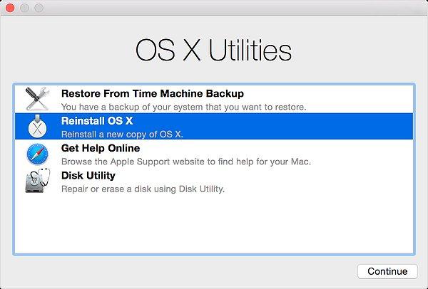 8. Kullandığınız diskte sorun oldu fakat format için USB'niz yok mu? Bu durum MacOS'da sorun değil.