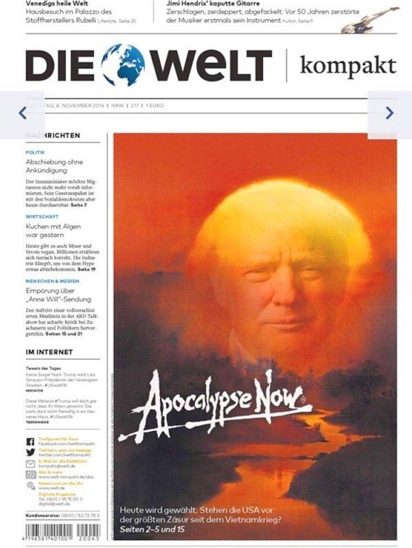 2. Die Welt ise daha sinematik davrandı ve dünyanın sonunun geldiği mesajını subliminal olarak yedirdi.