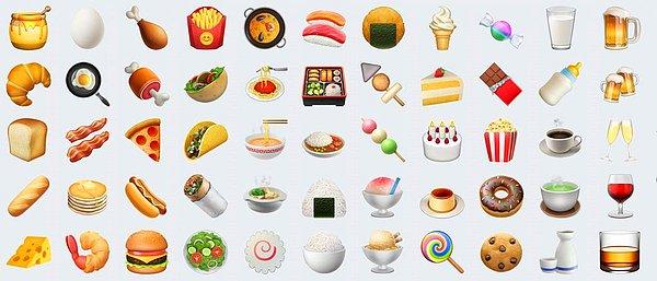 Olmazsa olmaz, bu yeni güncelleme bir sürü leziz yiyecek emojisini de beraberinde getirdi.