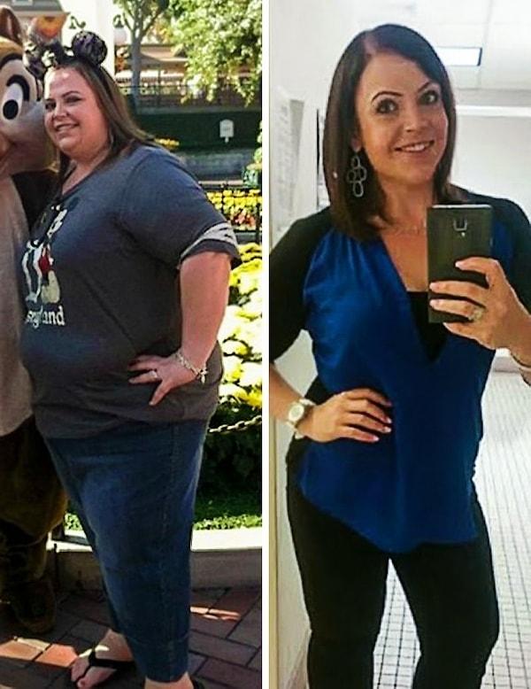 10. Melissa 3 yıl içinde 106 kiloyu geride bıraktı.