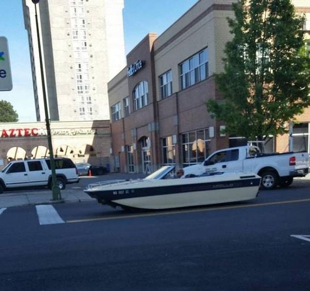 5. When you park your boat on the street.