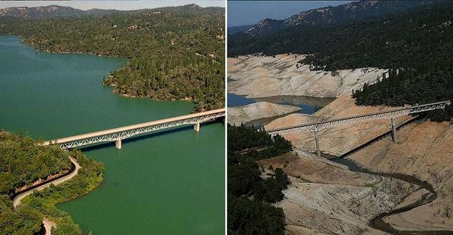 3. Lake Oroville, California. July, 2010 — August, 2016.