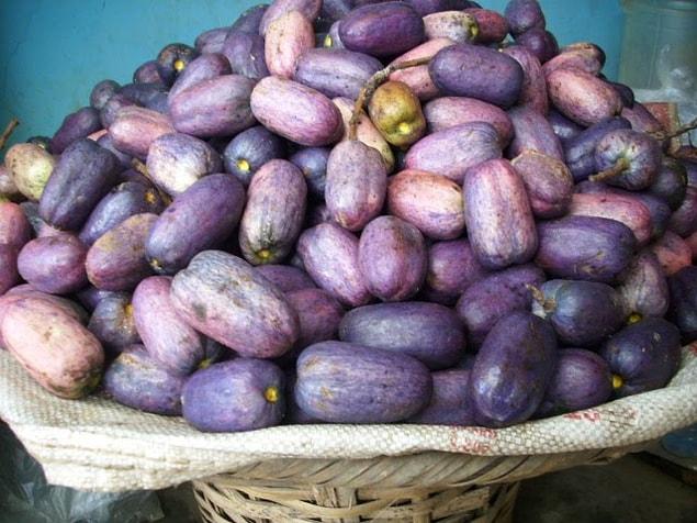 13. Safou, which looks like purple plum, is also known as butterfruit.
