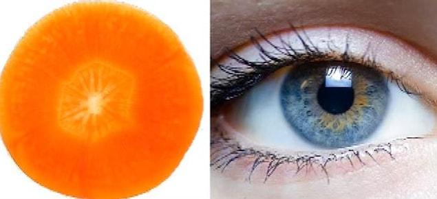 10. And now: carrots, looking like a retina!