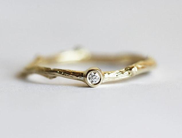 3. Or if you prefer something more simple and natural, this small-branch shaped ring is definitely your thing!