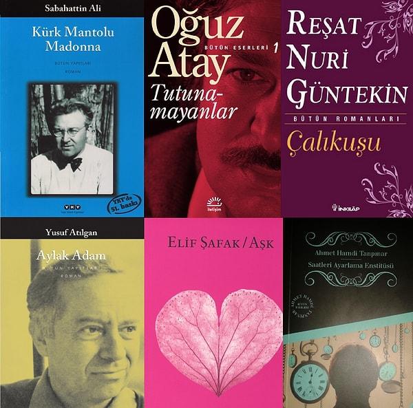 5. Türkçe edebiyata bakalım biraz da. Bunların arasından kaç tanesini okudun peki?