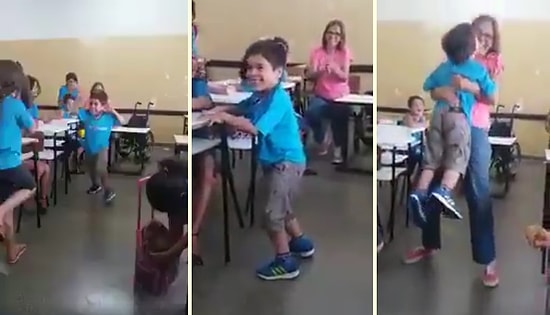 6 Yaşında İlk Defa Yürüyen Arkadaşlarını Coşkuyla Motive Eden Sınıf