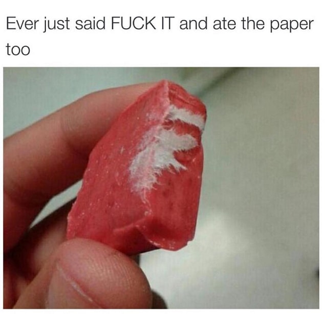 23. Ate the paper:
