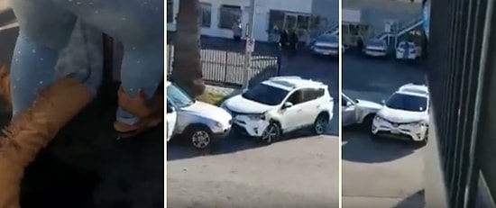 Tartışmanın Boyutunu Artırıp Kavga Eden Kadınlar Arabalarını Çarpıştırdı