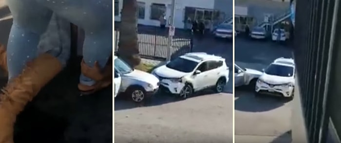 Tartışmanın Boyutunu Artırıp Kavga Eden Kadınlar Arabalarını Çarpıştırdı