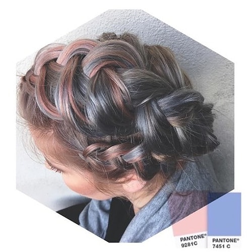 Pantone'a göre 2016'nın renkleri olan soluk pembe tonu "rose quartz" ve bebek mavisini andıran "serenity" bir arada!