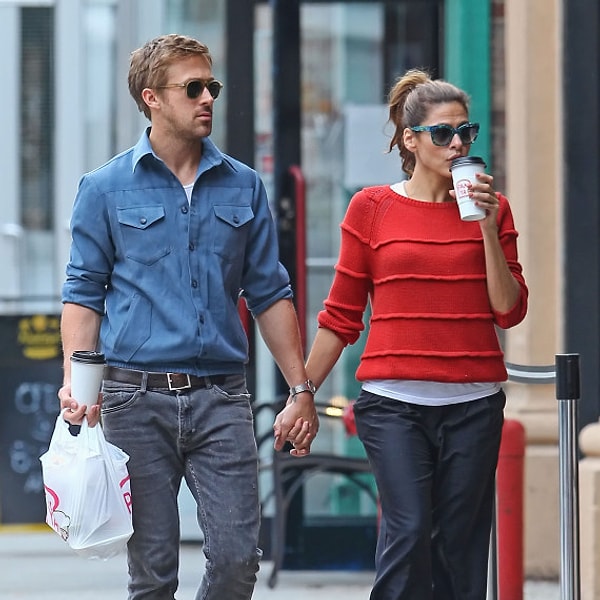 2. Ева Мендес и Райан Гослинг