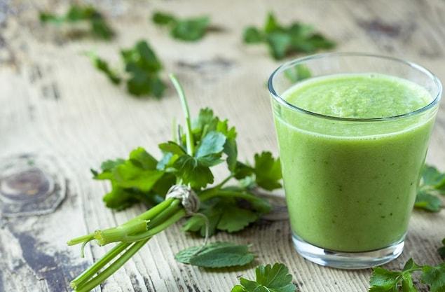 7. Just drinking parsley juice to lose weight!