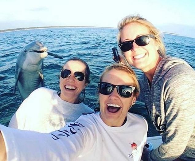 10. This dolphin heard someone was taking selfies nearby and just had to be part of it. 😍😍