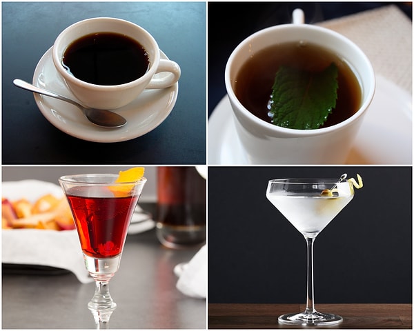 5. Трумен Капоте - кофе в 11, мятный чай в 12, испанское вино в 14.00 и мартини в 16.00