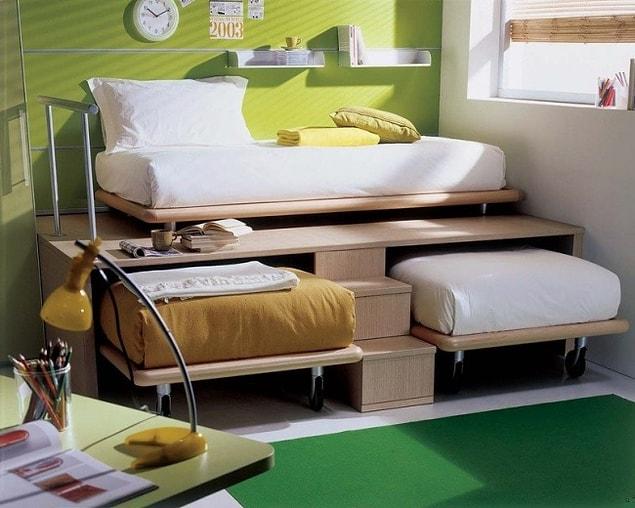 2. You can get these pull-out beds for your children. It also makes the room more fun!
