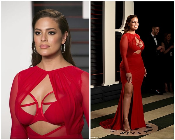 6. Эшли Грэхэм на вечеринке Vanity Fair в честь церемонии "Оскар"  в платье из коллекции Bao Tranchi