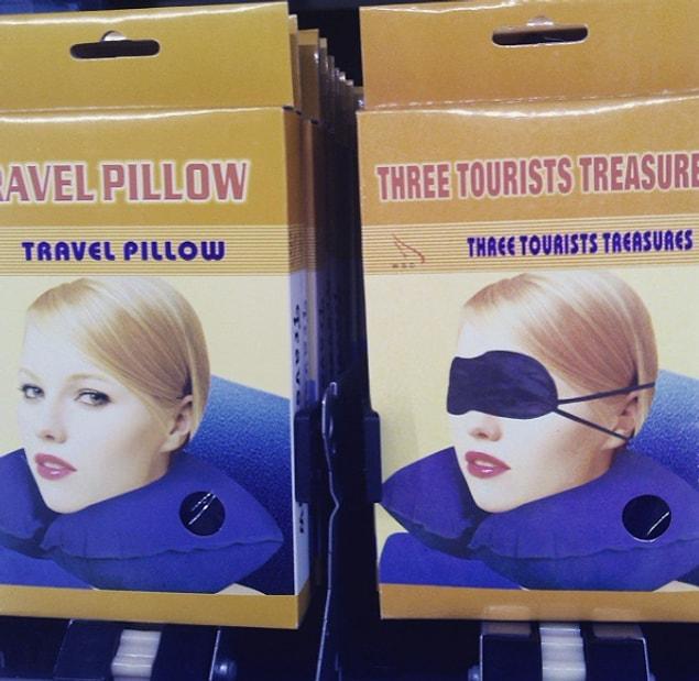 7. Poor model had to wear this tight unfitting eye mask!