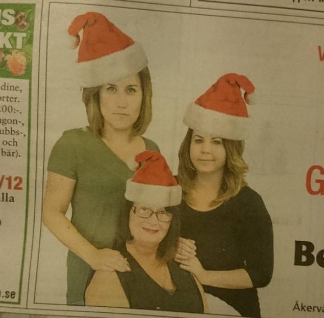 11. These woman are forced to get into the festive mood.