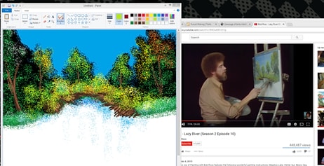 Belki Şurada Bir Ağaç Vardır! Bob Ross İzleyerek MS Paint'te Harikalar Yaratan 14 Yaşındaki Kız