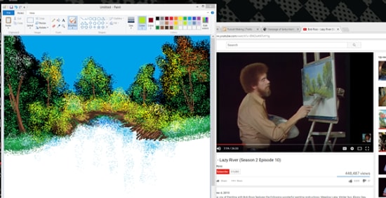 Belki Şurada Bir Ağaç Vardır! Bob Ross İzleyerek MS Paint'te Harikalar Yaratan 14 Yaşındaki Kız