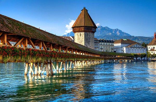 9. Chapel Köprüsü - Lucerne İsviçre